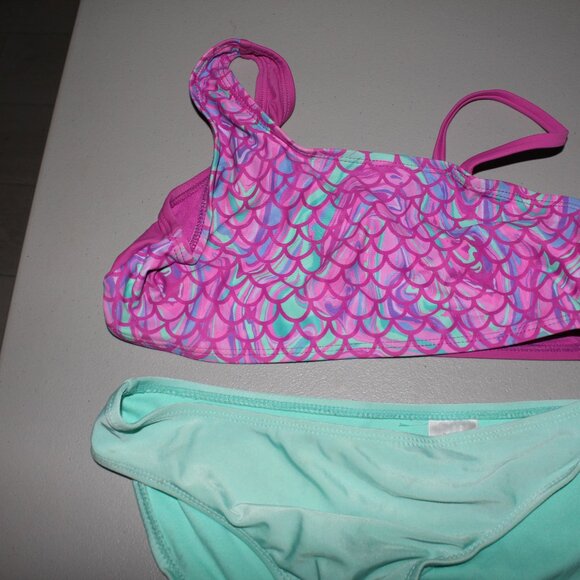 Purple & Blue 2 Pcs Wonder Nation Bikini Swimsuit Size L 10-12 - Picture 2 of 10